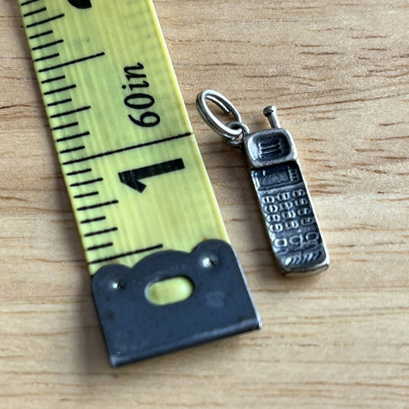 Sterling Silver Cell Phone Charm 925 - Picture 5 of 5